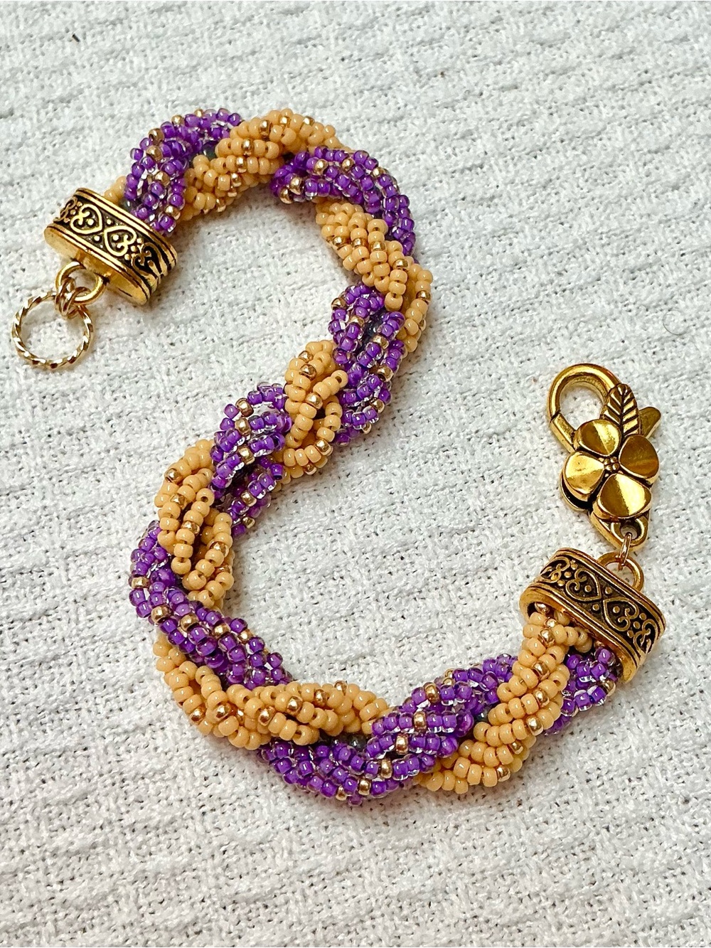 Hand Beaded Dutch Spiral Rope Bracelet